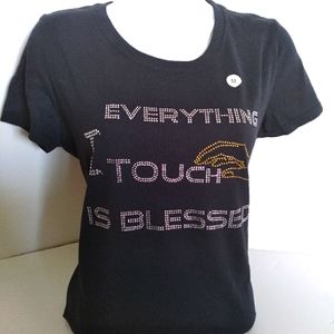 "EVERYTHING I TOUCH IS BLESSED" Bling T-Shirt (Open to Private Offers)